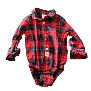 💝 4/$10 💝 Baby B.U.M. plaid onesie